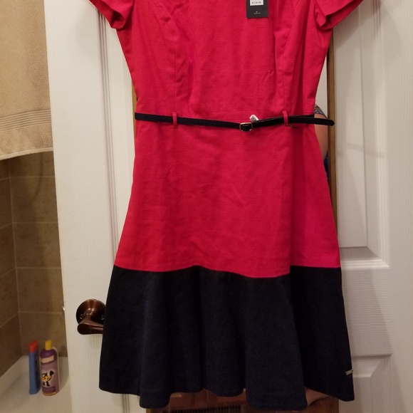 Tommy Hilfiger red and navy dress NWT - Picture 2 of 4